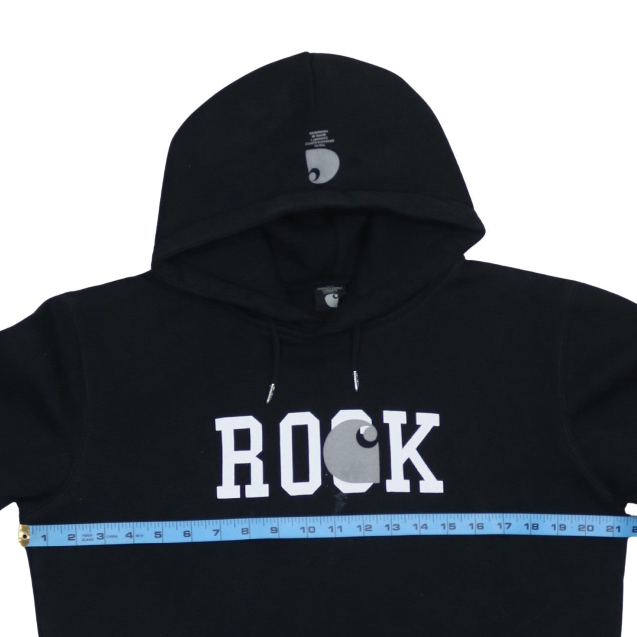 Carhartt Men’s Black Rock Pullover Hoodie Medium Graphic Fleece