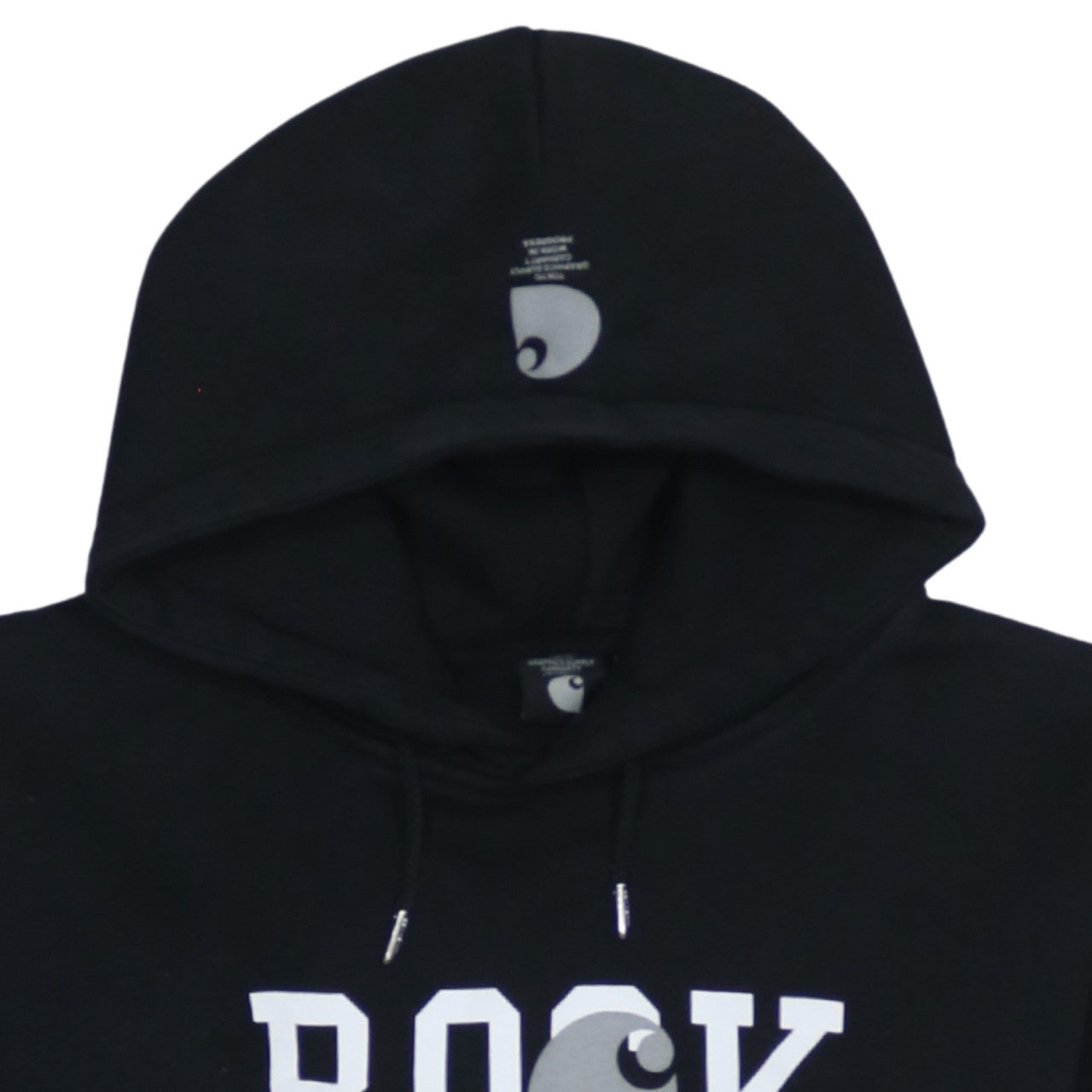 Carhartt Men’s Black Rock Pullover Hoodie Medium Graphic Fleece