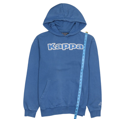 Kappa Men's Blue Pullover Hoodie Large Regular Fit Logo Sportswear