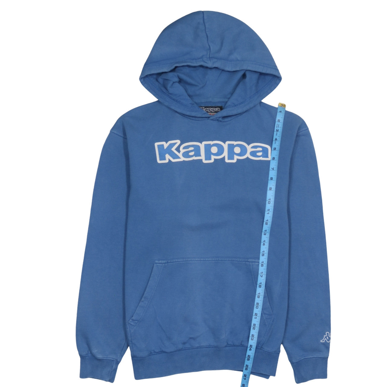 Kappa Men's Blue Pullover Hoodie Large Regular Fit Logo Sportswear