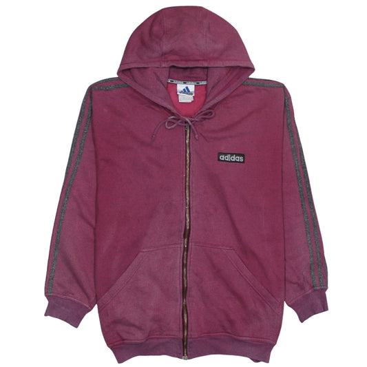Adidas Men’s Purple Full Zip Hoodie Size M Fleece Casual Sportswear