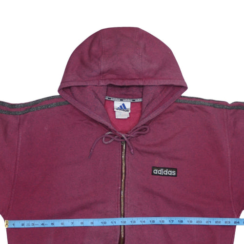 Adidas Men’s Purple Full Zip Hoodie Size M Fleece Casual Sportswear