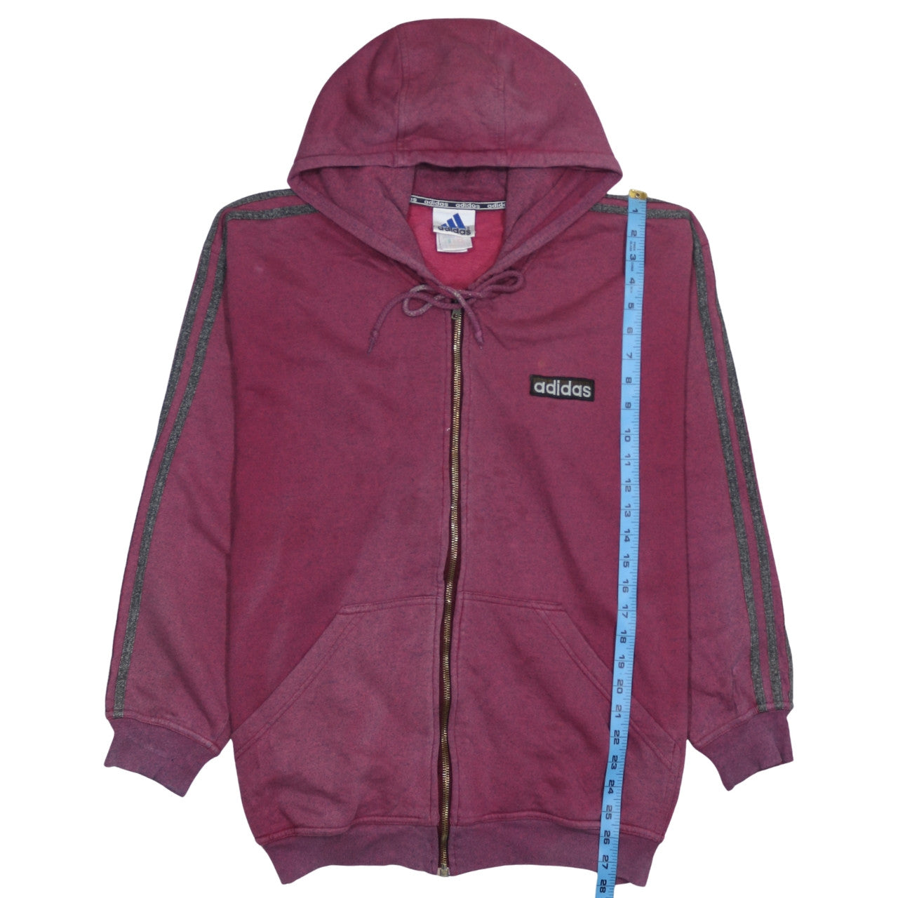 Adidas Men’s Purple Full Zip Hoodie Size M Fleece Casual Sportswear