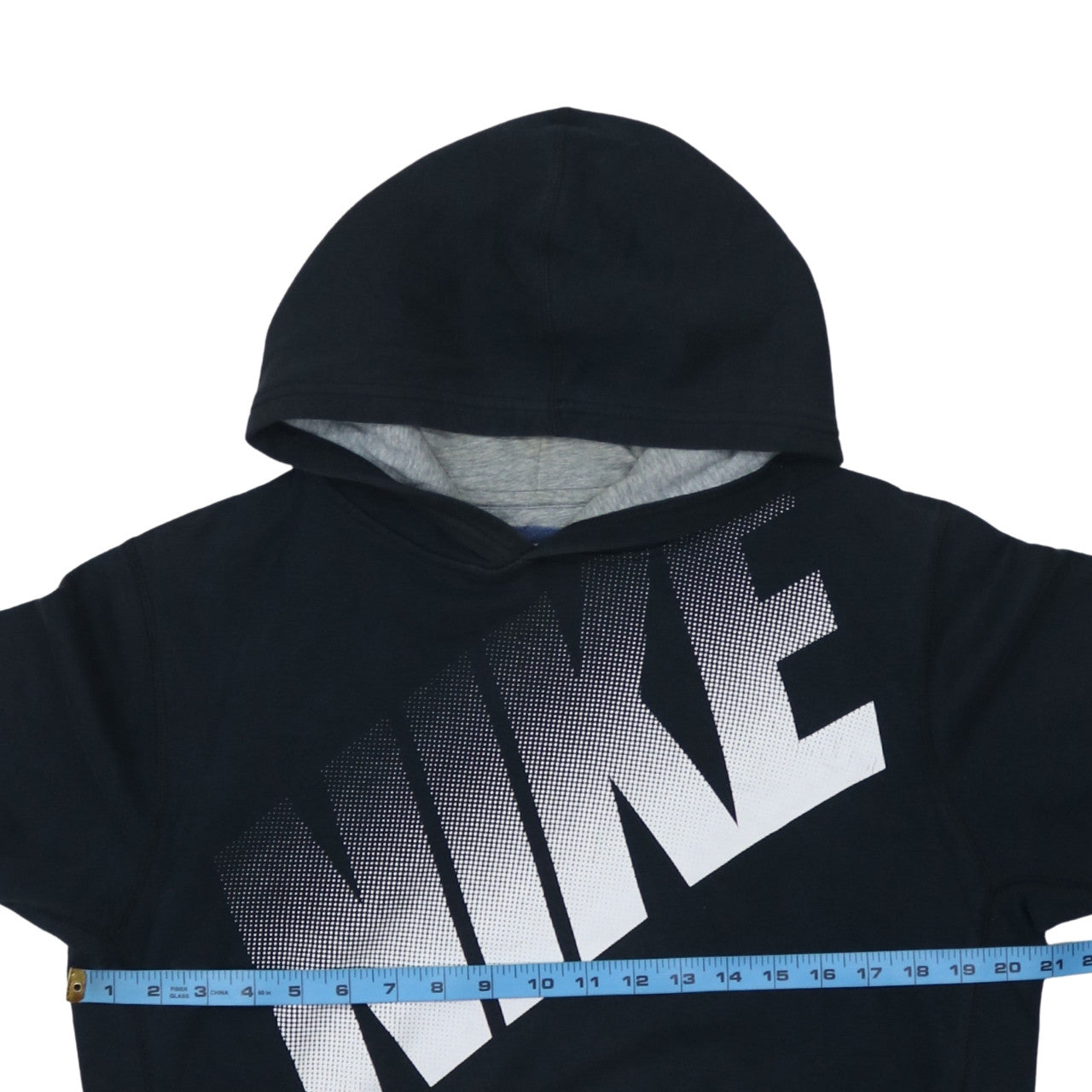 Nike Boys Black XL Pullover Hoodie with Large Logo Print 13-15 Years