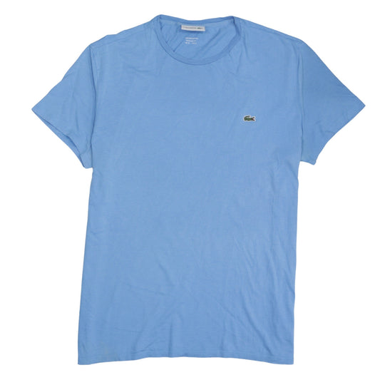 Lacoste Men's Blue Regular Fit Crew Neck Pima Cotton T-Shirt L