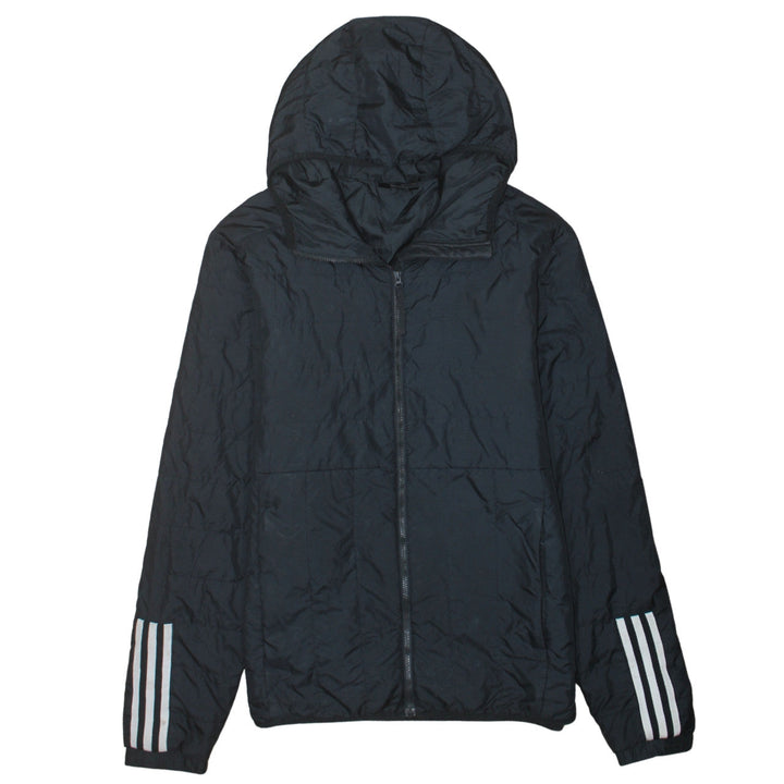 adidas Men’s Black Windbreaker Hooded Jacket Size S