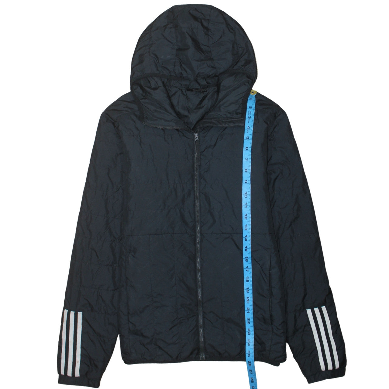 adidas Men’s Black Windbreaker Hooded Jacket Size S