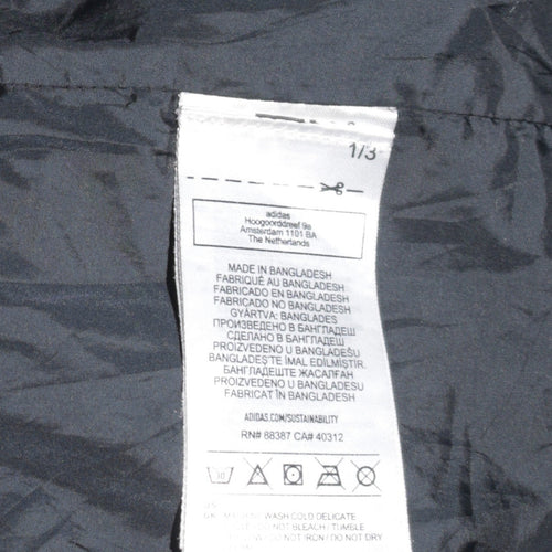 adidas Men’s Black Windbreaker Hooded Jacket Size S