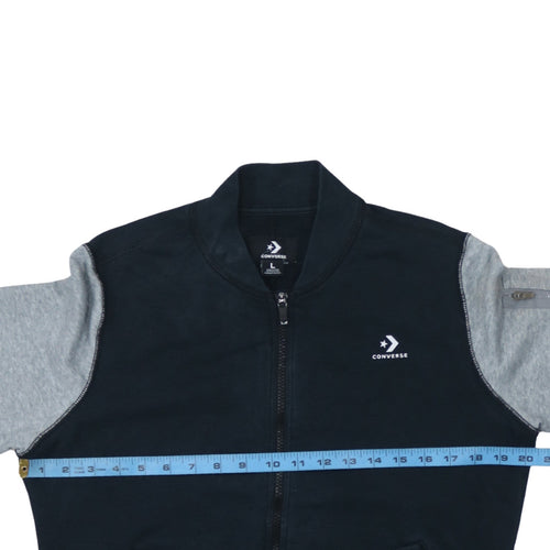 Converse Men's Blue Grey Full Zip Sweatshirt Size L