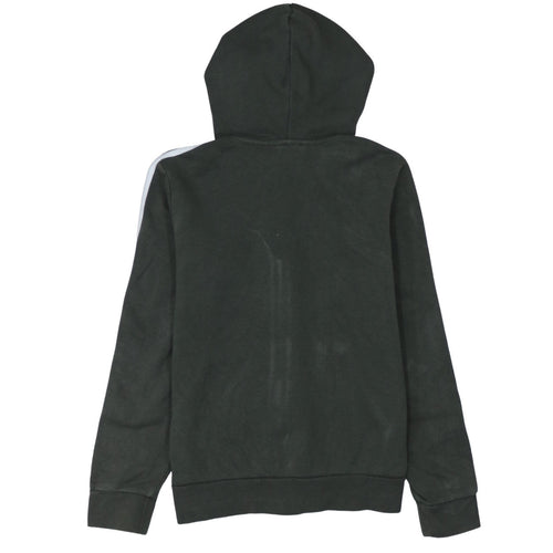Adidas Women Black Full Zip Hoodie Size M Hooded Fleece Lined Sweatshirt