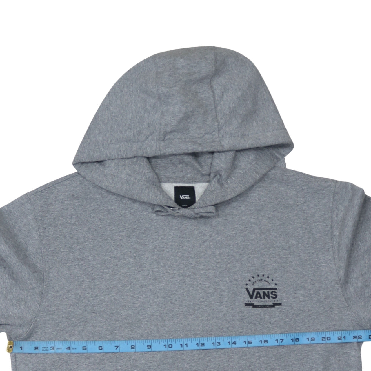 Vans Mens Grey Pullover Hoodie Large Graphic Print Skate Style