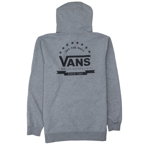 Vans Mens Grey Pullover Hoodie Large Graphic Print Skate Style