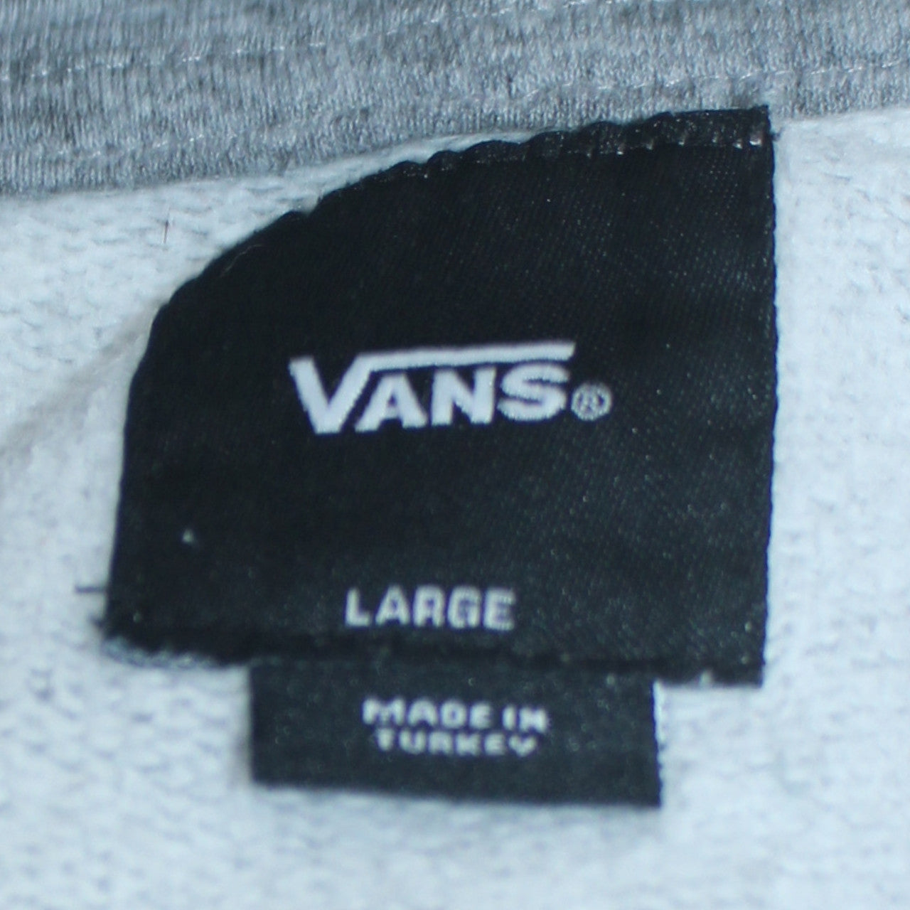 Vans Mens Grey Pullover Hoodie Large Graphic Print Skate Style
