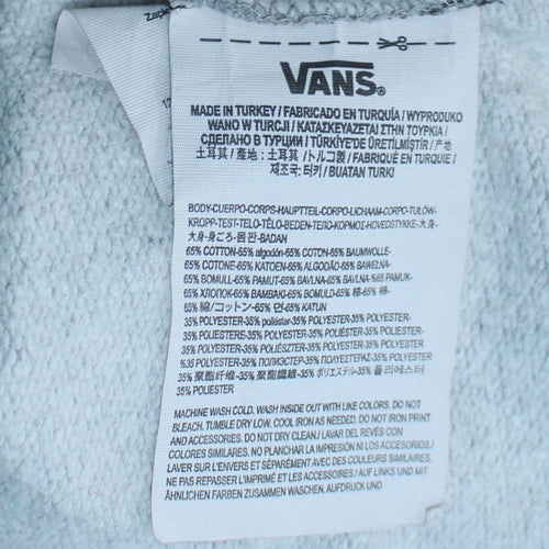 Vans Mens Grey Pullover Hoodie Large Graphic Print Skate Style