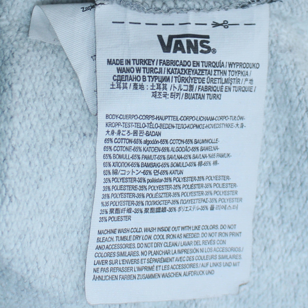 Vans Mens Grey Pullover Hoodie Large Graphic Print Skate Style