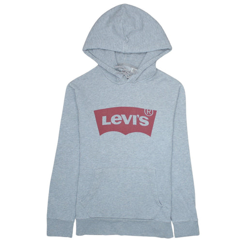 Levi's Men's Grey Pullover Hoodie S Logo Graphic Sweatshirt