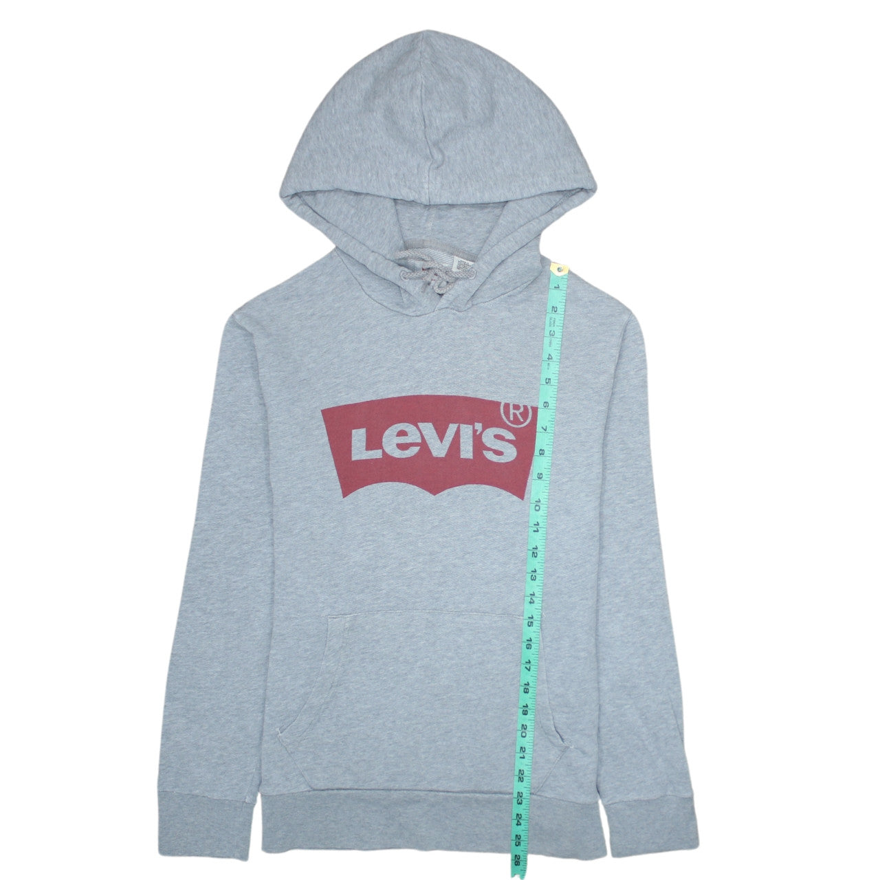 Levi's Men's Grey Pullover Hoodie S Logo Graphic Sweatshirt