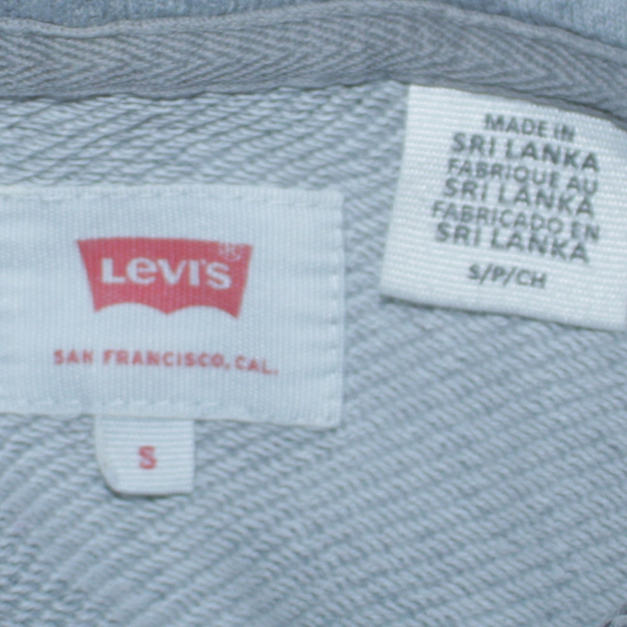 Levi's Men's Grey Pullover Hoodie S Logo Graphic Sweatshirt