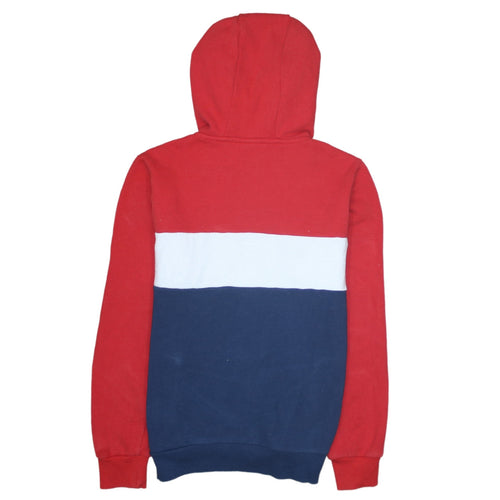 Ellesse Boys Red Blue Colourblock 12-13 Years Half Zip Hoodie Cotton Blend