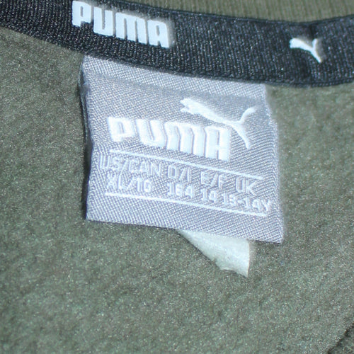 Puma Boys Green Crew Neck Pullover Sweatshirt 13-14 Years Logo Print