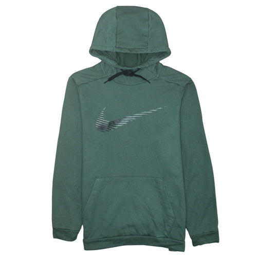 Nike Men's Green Pullover Hoodie L Dri-Fit Graphic Sportswear