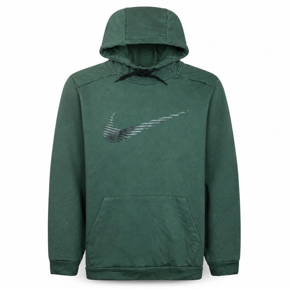 Nike Men's Green Pullover Hoodie L Dri-Fit Graphic Sportswear