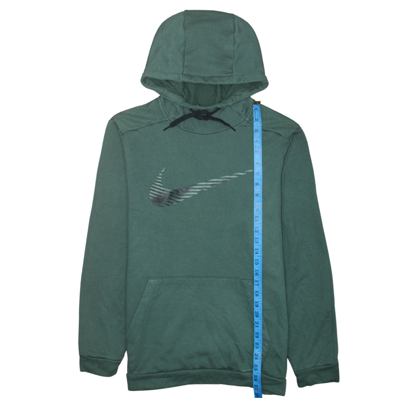 Nike Men's Green Pullover Hoodie L Dri-Fit Graphic Sportswear