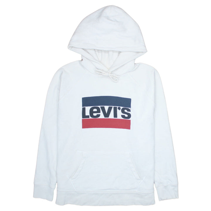 Levi's Men's White Logo Pullover Hoodie Size L