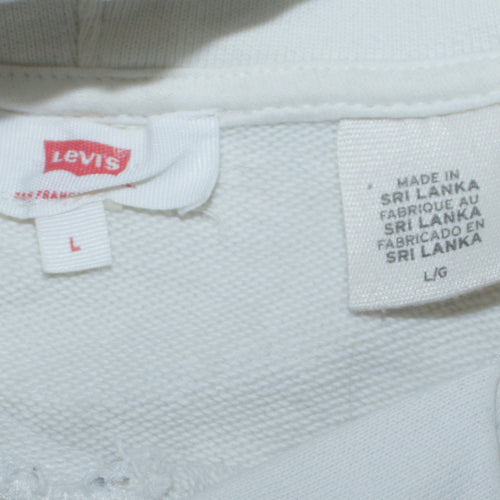 Levi's Men's White Logo Pullover Hoodie Size L