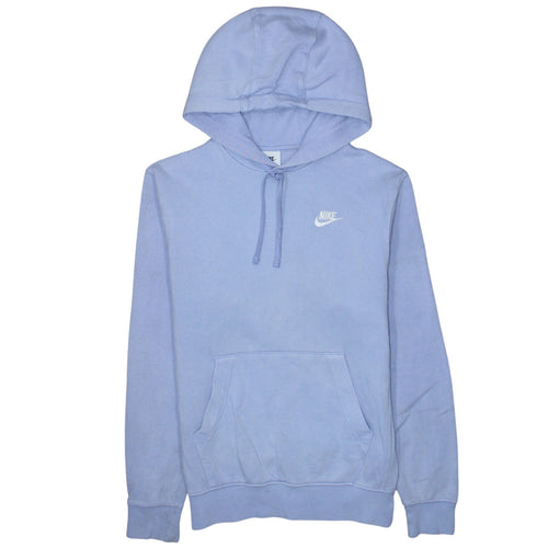 Nike Women's Blue Pullover Hoodie XS Relaxed Fit Cotton Blend