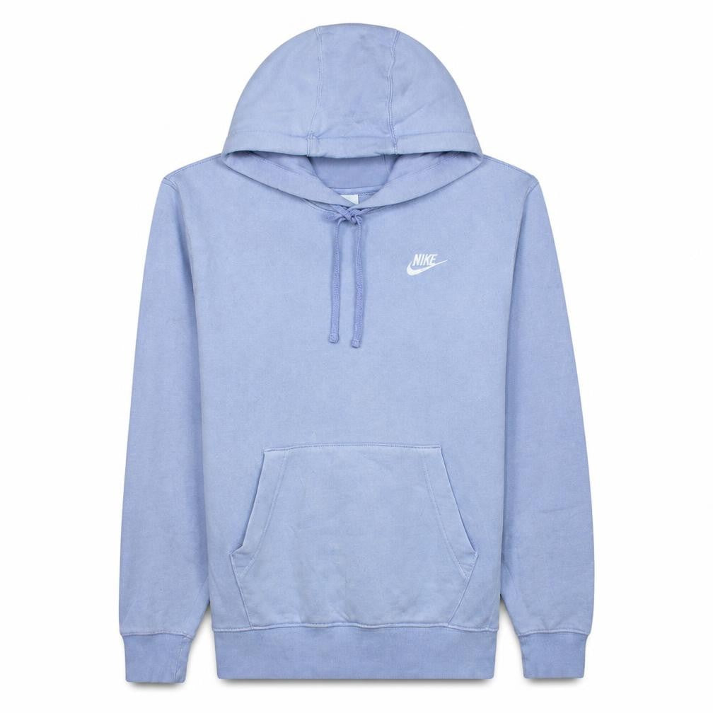 Front view of Nike Women's Blue Pullover Hoodie XS Relaxed Fit Cotton Blend