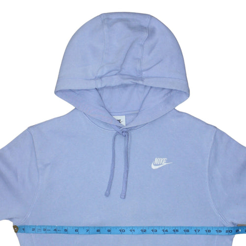 Nike Women's Blue Pullover Hoodie XS Relaxed Fit Cotton Blend