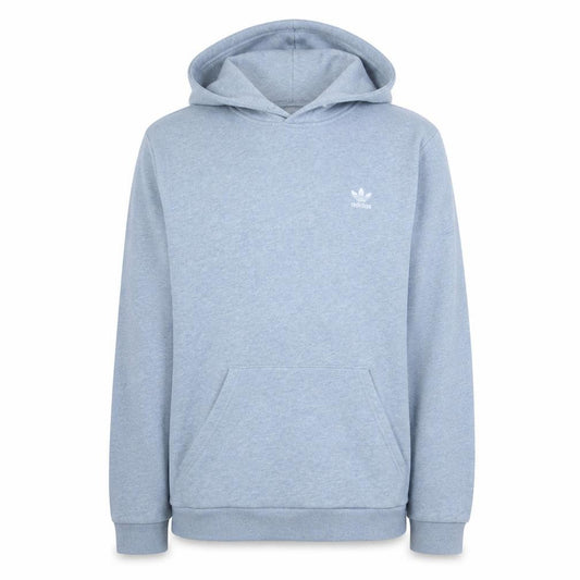 Front view of Adidas Men's Grey Pullover Hoodie, size M, Regular Fit Sportswear