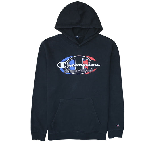 Champion Men's Black XL Pullover Hoodie Fleece Graphic Sweatshirt
