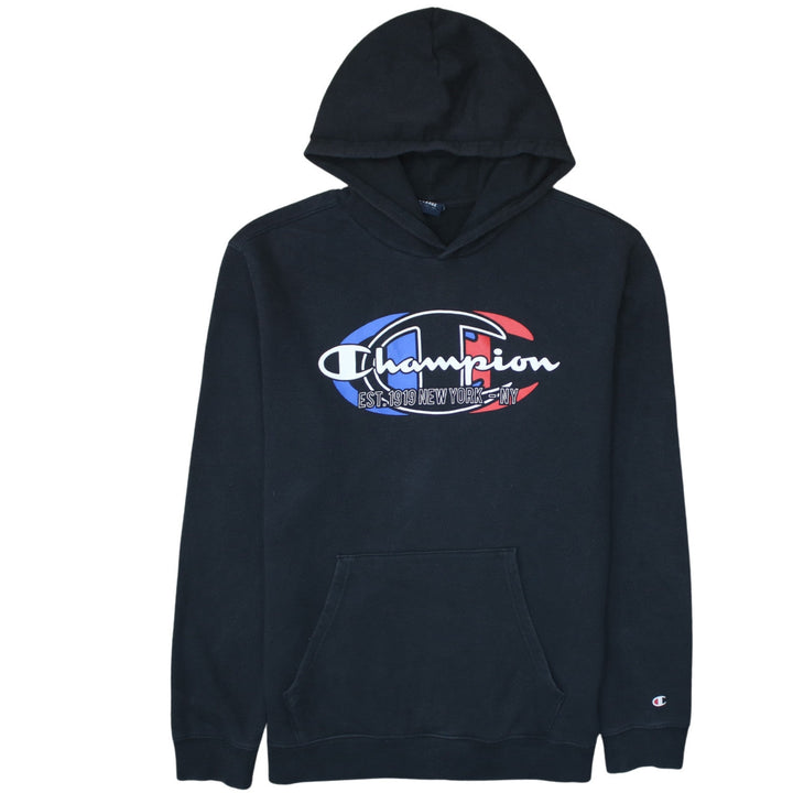 Champion Men's Black XL Pullover Hoodie Fleece Graphic Sweatshirt