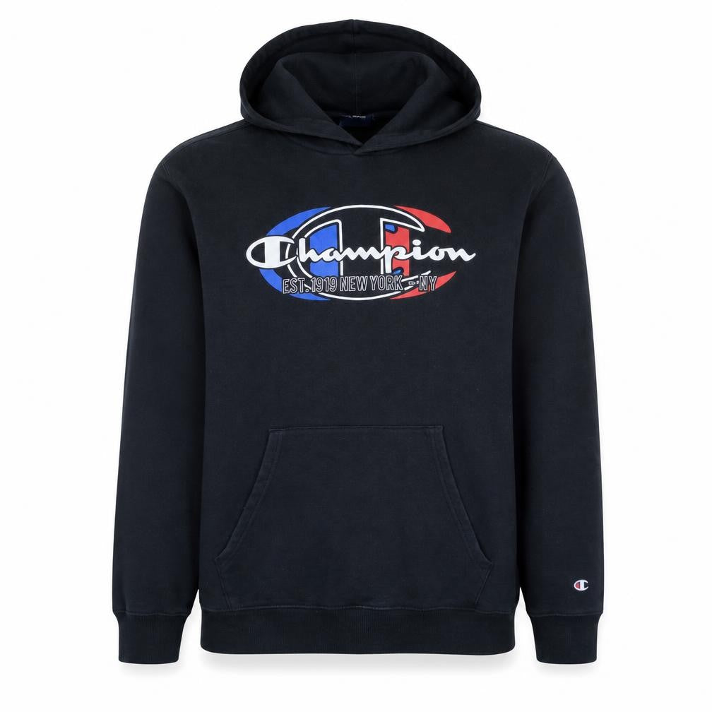Champion Men's Black XL Pullover Hoodie Fleece Graphic Sweatshirt
