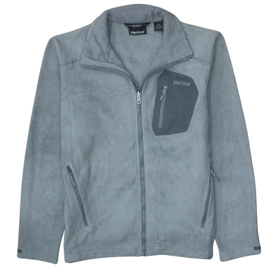 Marmot Men's Grey Polartec Fleece Full Zip Jacket Size M