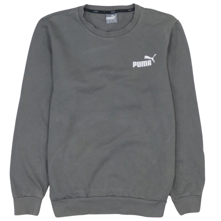Puma Men's Grey XS Pullover Sweatshirt Crew Neck Logo Sportswear