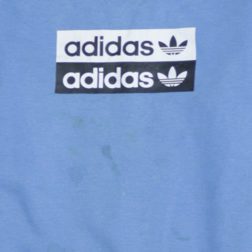Adidas Boys Blue Crew Neck Pullover Sweatshirt Size 11-12 Years