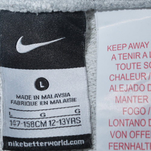 Nike Boys Grey Sweatpants 12-13 Years Regular Fit Cotton Sports Joggers