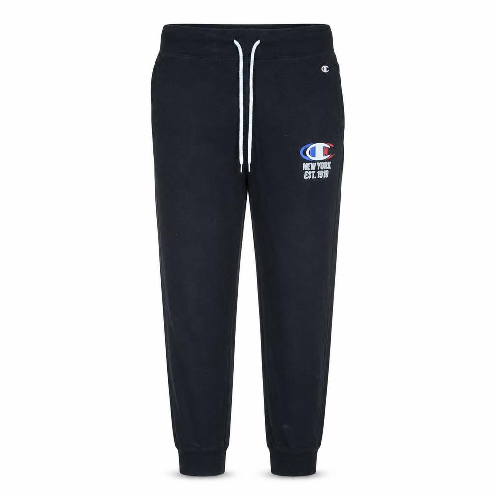 Champion Men's Black Medium Jogger Sweatpants Logo New York 1919