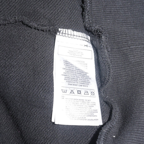 Adidas Women's Black Pullover Hoodie Size 12-14 Logo Cotton Blend