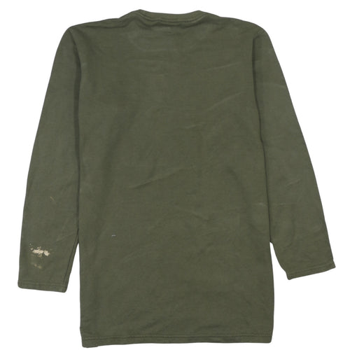 Nike Men's Green XS Pullover Sweatshirt Crew Neck Logo Cotton Top