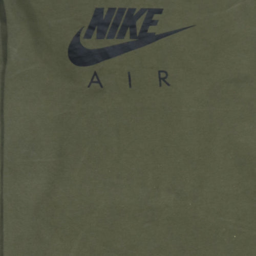 Nike Men's Green XS Pullover Sweatshirt Crew Neck Logo Cotton Top