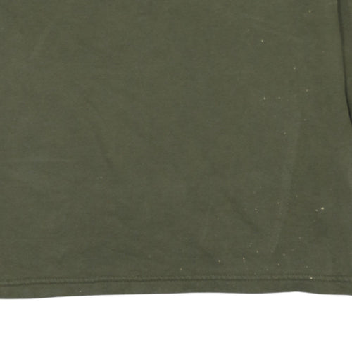 Nike Men's Green XS Pullover Sweatshirt Crew Neck Logo Cotton Top