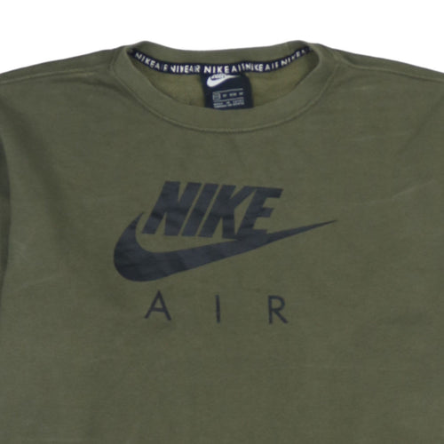 Nike Men's Green XS Pullover Sweatshirt Crew Neck Logo Cotton Top