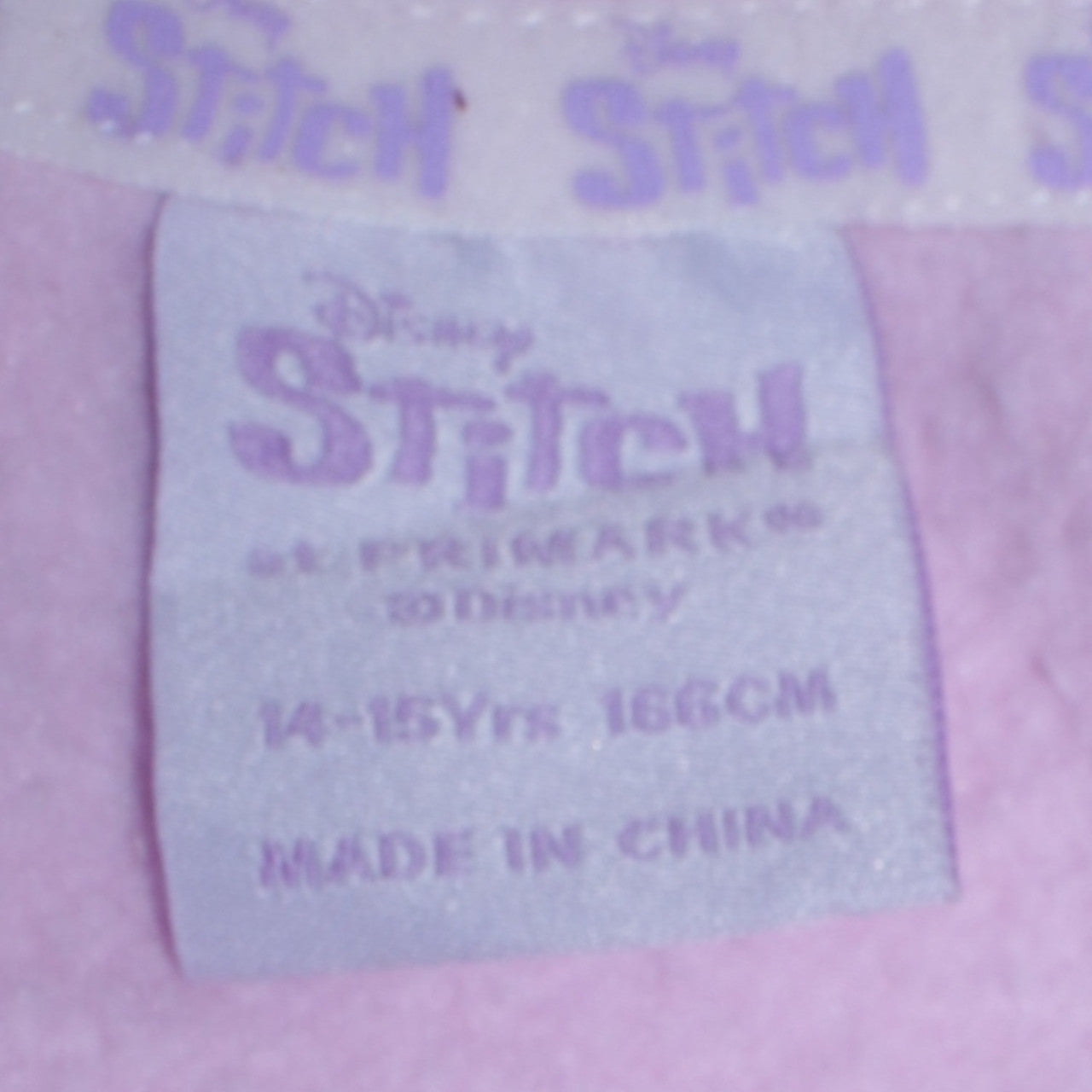 Primark Girls Pink Stitch Pullover Hoodie 14-15 Years Disney Graphic