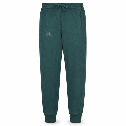 Front view of Kappa Men's Green Jogger Trousers Small Regular Fit