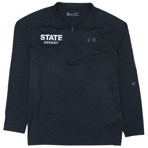 Under Armour Mens Black 1/4 Zip Long Sleeve Training Top Size M