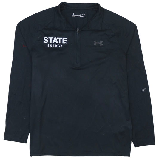 Under Armour Mens Black 1/4 Zip Long Sleeve Training Top Size M
